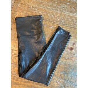 Spanx Size 1X Faux Leather Leggings for‎ Women - Black Plus 0091